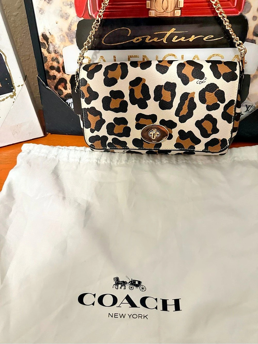 Coach Mini Ruby Ocelot with dustbag EUC